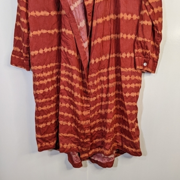 Soft Surroundings cardigan striped tie dye open front size large - Picture 2 of 11